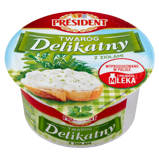 PRESIDENT Twaróg delikatny ziołowy