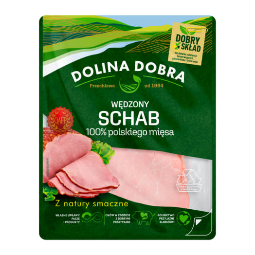 DOLINA DOBRA Wędzony Schab 100% mięsa bez konserwantów