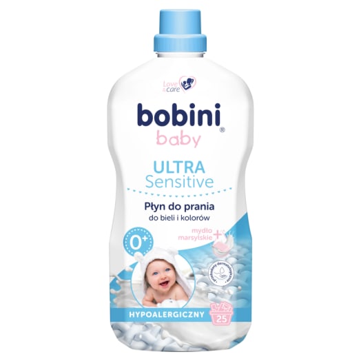 BOBINI Baby Płyn do prania ubranek niemowlęcych i dziecięcych z mleczkiem bawełnianym