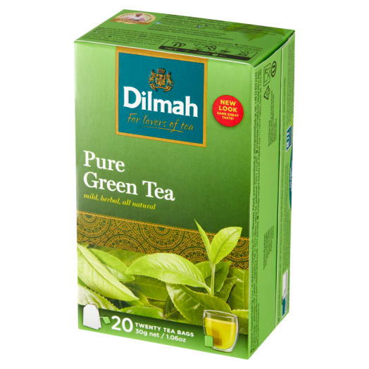 DILMAH Herbata zielona 20 torebek ex.