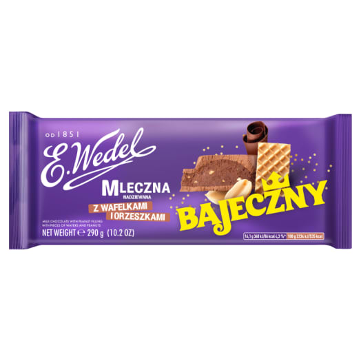 WEDEL Bajeczny Czekolada mleczna nadziewana z wafelkami i orzeszkami