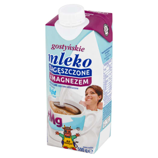 SM GOSTYŃ Mleko zagęszczone niesłodzone 4% Light z magnezem