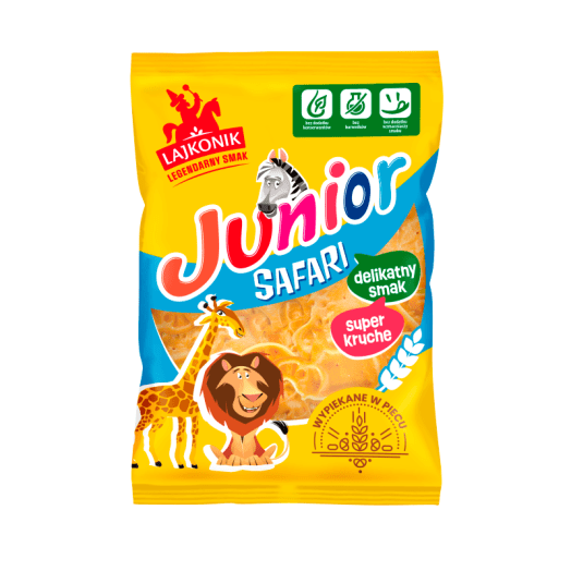 LAJKONIK Junior Safari Drobne pieczywo o smaku waniliowym