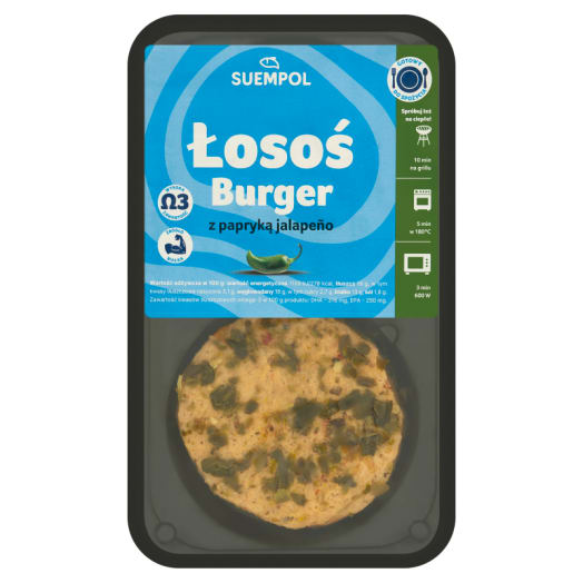 SUEMPOL Burger z Łososia z papryką jalapeno