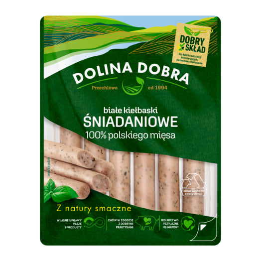 DOLINA DOBRA Białe kiełbaski śniadaniowe 100% mięsa