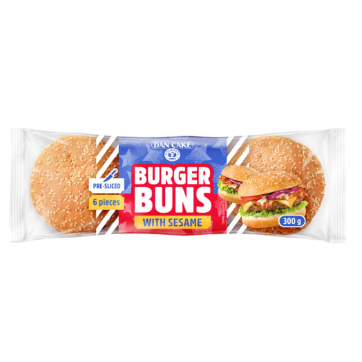 DAN CAKE Bułki do burgerów z sezamem 6 szt