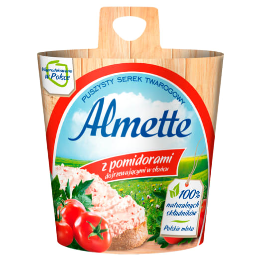 ALMETTE Serek twarogowy z pomidorami dojrzewającymi w słońcu